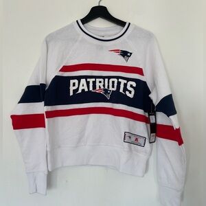 NFL New England Patriots Cropped Pullover Sweatshirt Size M